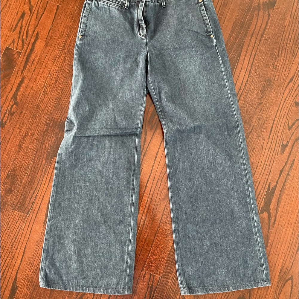 Faconable blue wide leg jeans size 8